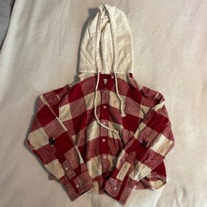 American Eagle, button up hoodie, warm